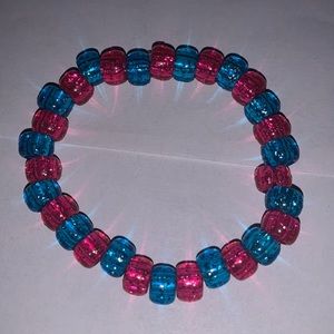 Cotton candy sparkle bracelet (hand made) SMALL BUSINESS